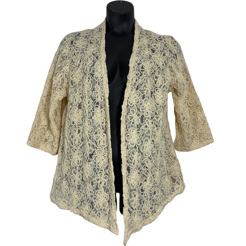 Lace Open Front Cardigan Size XL NEW